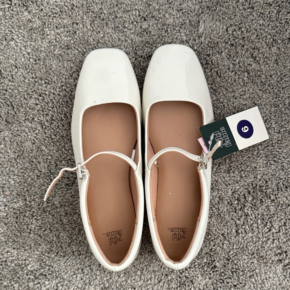 Wild Fable White Square-Toe Flats